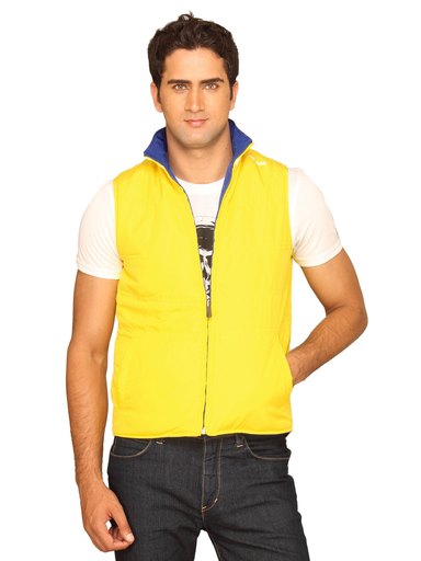Reebok Men Reversible Blue & Yellow Jacket