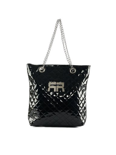 Kiara Women Steel Strap Black Handbag