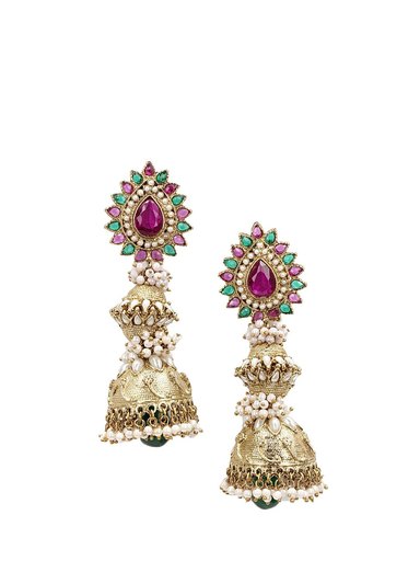 Royal Diadem Purple Earrings