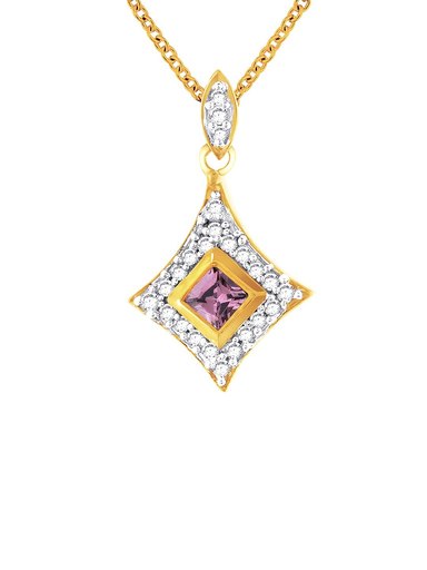 Lucera Women Gold Pendant with Chain