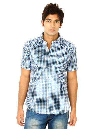 Flying Machine Men Ydc Blue Shirts