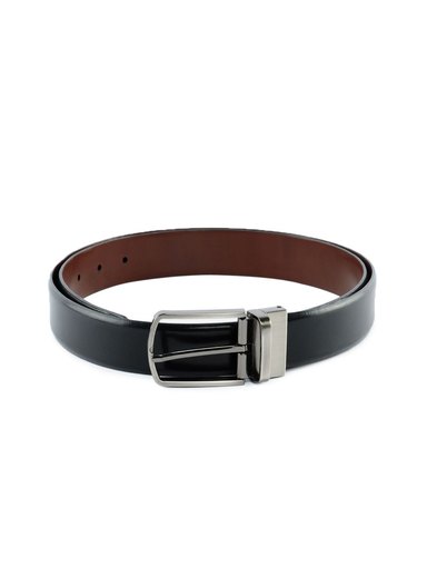 Lino Perros Men Leather Black Belt