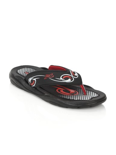 Gliders Men Black Flip Flops