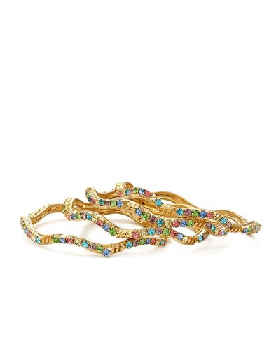 Royal Diadem Set of 4 Golden Bangles