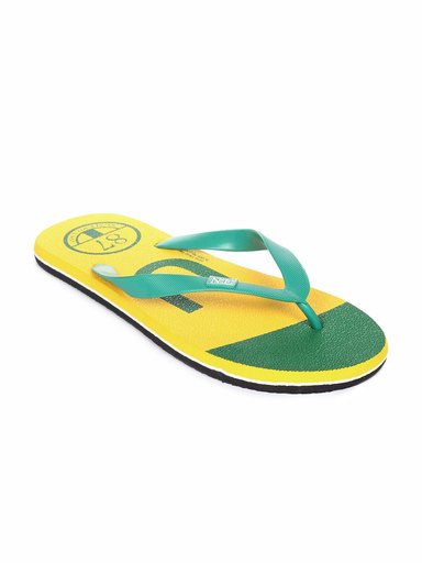 Numero Uno Men Yellow Flip Flops