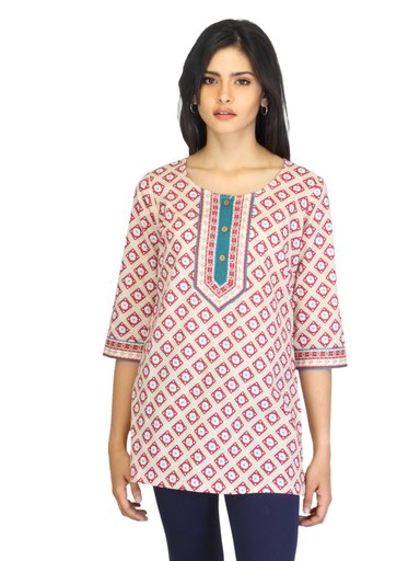 Aurelia Women Printed Red Kurti