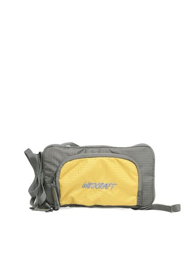 Wildcraft Unisex Grey & Yellow Waist Pouch