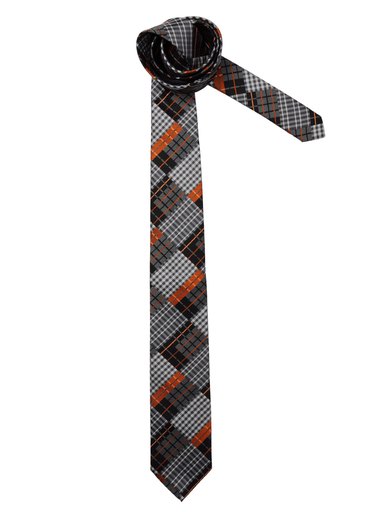 Indigo Nation Men Orange Check Black Ties
