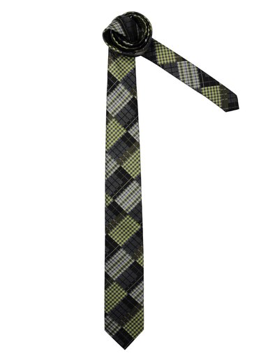 Indigo Nation Men Green Check Black Ties