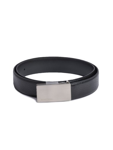 United Colors of Benetton Men Solid Black Belts
