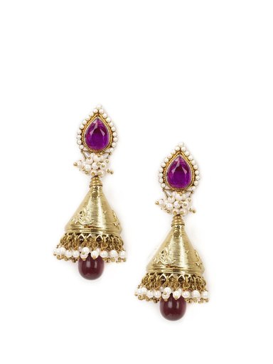 Royal Diadem Purple Earrings