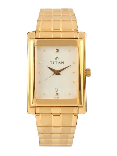 Titan Men White Dial Watch