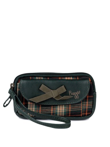 Baggit Women Green Pinto Checksy Mobile Pouch