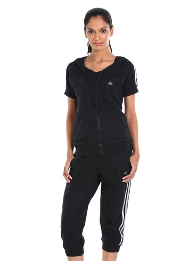 ADIDAS Women Black Tracksuit
