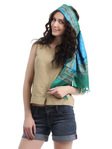 Fabindia Women Blue Stole