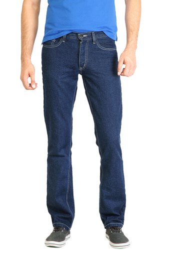 Locomotive Men Washed Blue Jeans