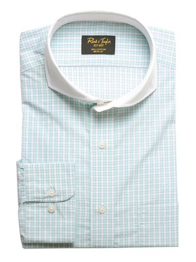 Reid & Taylor Men Check Green Shirts