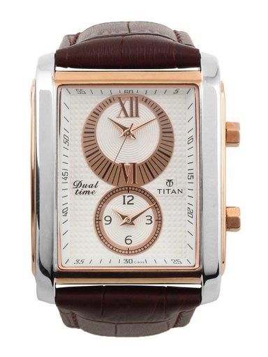 Titan Men White Dial Watch