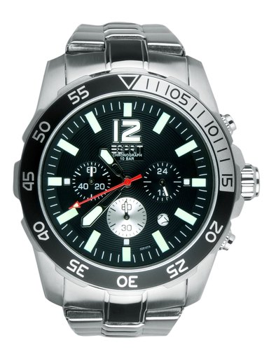 Esprit Men Athletic Silver Black Steel Watches