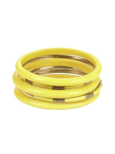 ToniQ Women Yellow Bangles
