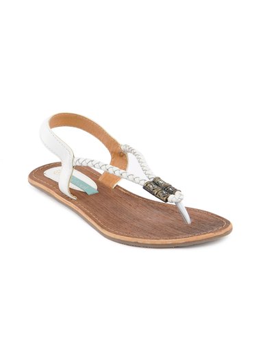 Catwalk Women Weaved Strap White Flats